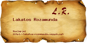 Lakatos Rozamunda névjegykártya